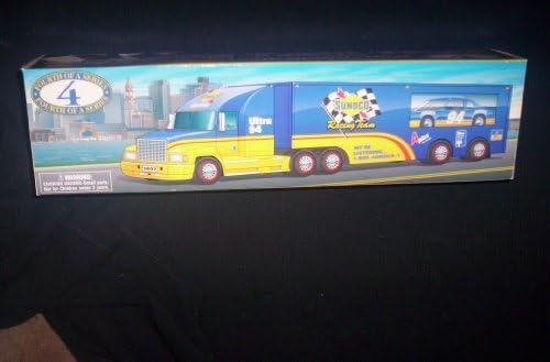 SUNOCO RACING TEAM TRUCK 1997 COLLECTOR'S EDITION SERIES 4 FRICTION RACE CAR INCLUDED 2 VEHICLES IN 1 DETACHABLE TRUCK CAB WORKING LIGHTS DUAL HORNS