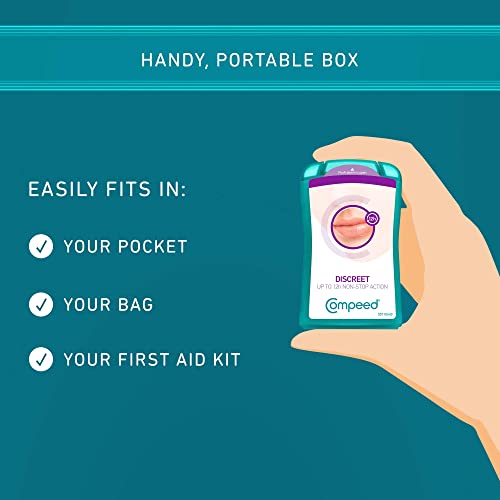 Compeed Cold Sore Discreet Healing Patch, 45 Patches (3 Packs Of 15), Cold Sore Treatment, More Convenient Than Cold Sore Creams, Dimensions: 1.5 X 1.5 Cm #TOP2