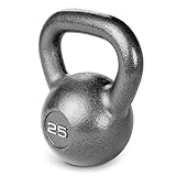 Marcy Hammertone Kettlebells, Ideal Workout WeightsFor Home Gym, Cast Iron, Black, 25lbs HKB-025