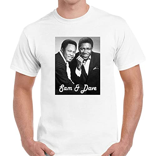 Photo de Tee Shirt Adult Mens Soul Music Legends Sam & Dave Cotton T Shirt White M