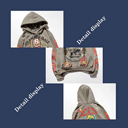 BXCNCKD Gothic Hoodie Harajuku Printed Sweatshirt Men's and Women's Hip Hop Hoodies…4