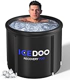 Wxtkkom Ice Bath Tub with Cover for Athletes XL Portable Cold Plunge Tub - 119 Gal Capacity Athletes Foldable Multi-Layered Ice Bath for Home, Gym & Outdoor