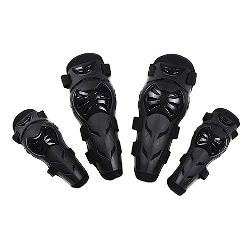 4 Pieces Motorcycle Knee Shin Guards Elbow Knee Pads for Powersports