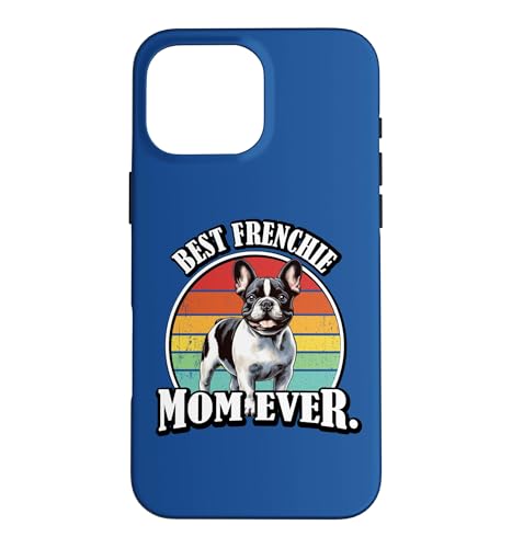 Vintage Womens Girls Black White Best Frenchie Dog Mom Ever �X�}�z�P�[�X iPhone 16 Pro Max �p