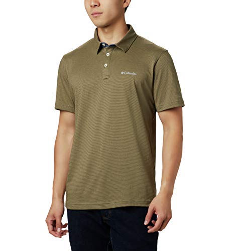Columbia Men's Thistletown Park Polo, UV Sun Protection, Breathable, New Olive/Sage, Small