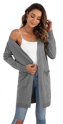 Image of VIISHOW Women's Classic Cardigans Long Sleeve Open Front Casual Knit Cardigan Sweaters Coat Soft Outwear