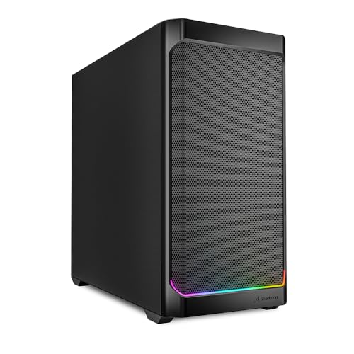 Sharkoon MK4 RGB Strip Black, mATX - Carcasa para PC