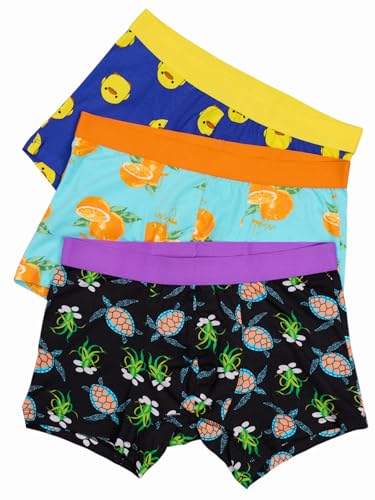 Herren Boxershorts 3er Pack – Bunte & Bequeme Unterhosen aus Baumwolle mit Elastischem Bund – Atmungsaktive Stretch-Unterwäsche für Männer in Größe L