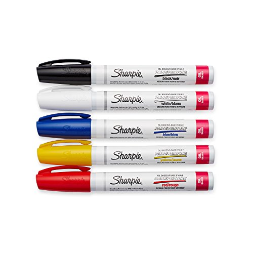 Sharpie Oil-Based Paint Marker, Extra Fine Point, Black Ink,Pack of 3