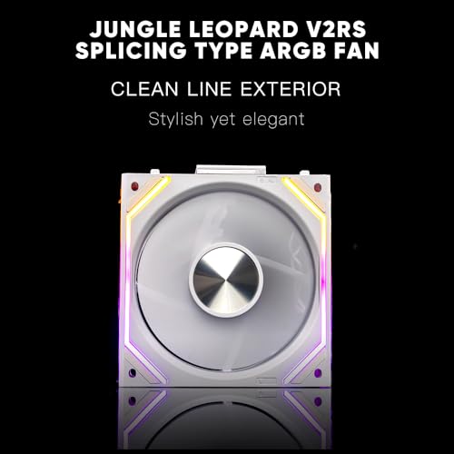 Ventilador de PC contra cables sueltos Jungle Leopard JM-V2 RS 120 modular blanco reverso 7