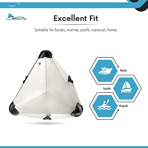 MARINE CITY Aluminum Boat Radar Reflector Octahedral Type Optimum Performance (16\" (Medium))
