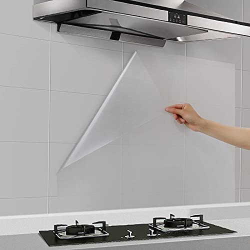 Ypeng Kitchen Backsplash Wall Protector Clear Contact Paper Oil-Proof Water-Proof Removable Wallpaper Door Protector From Dog Scratching Backsplash Behind Stove Stickers 26.77×17.72 Inch #TOP2