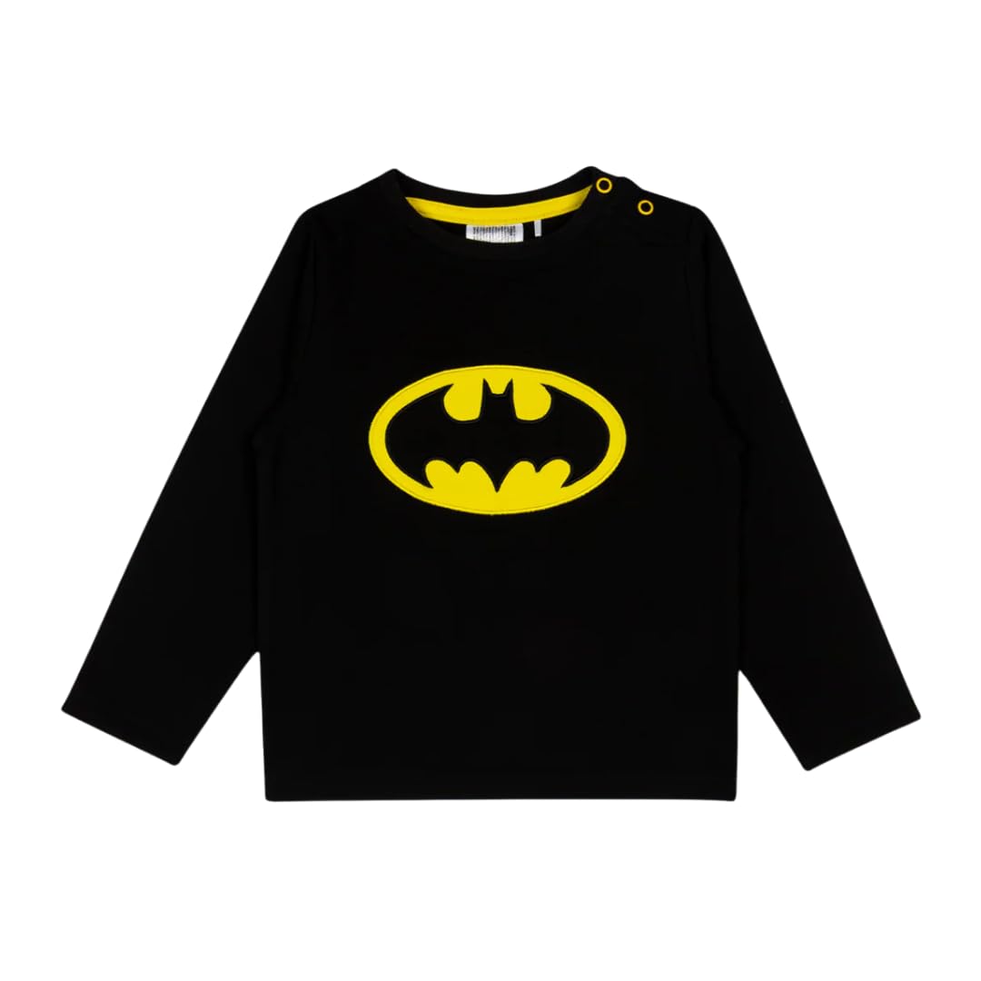 Blade & Rose Unisex Black/Yellow | Batman Top | Clothing For Children | 1-2 Years |