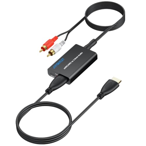 Image of AUTOUTLET eARC Audio Extractor ARC to 3.5mm Adapter for TV with HDMI Cable