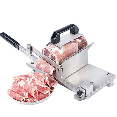 aufschnittmaschine Manuelle Fleischschneidemaschine, Haushalt Edelstahl-Körper, ergonomisches Design, Anti-Rutsch…