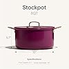 CAROTE 8QT Full Clad Tri Ply Stainless Steel Stock Pot with Lid, Kitchen Stockpot Soup Pot, Outer Ceramic Layer, Even Heating, All Stoves Compatible, Oven & Dishwasher Safe, Stay Cool Handle, Purple #1