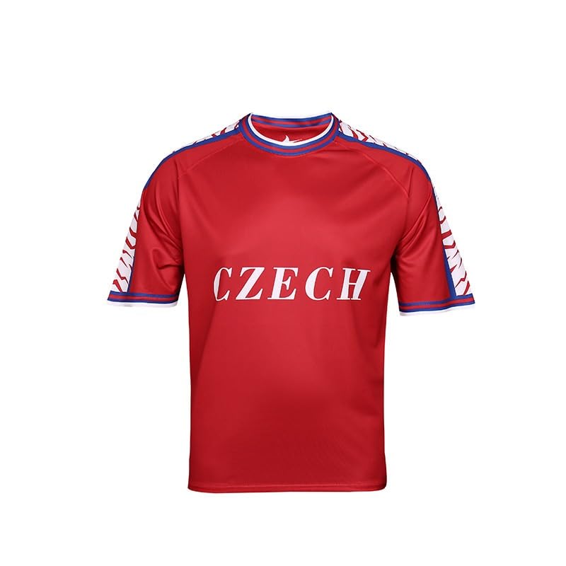 2026 Men's Retro National Team Football Jersey European 16 Country Classic Sports Style Breathable Fan(Czechrepublic,XL)