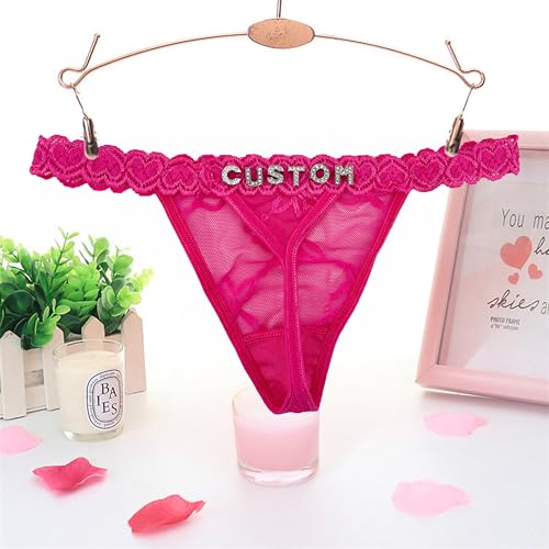 Personalized Thong With Special Word Funny Custom Underwear Thong Low Rise Sexy G-String for Women4