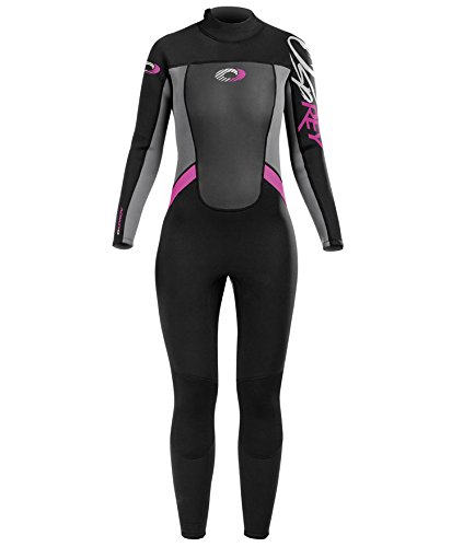 Osprey OSP G Long-Origin Traje de Neopreno de Longitud Completa, niña, Negro/Rosa, M