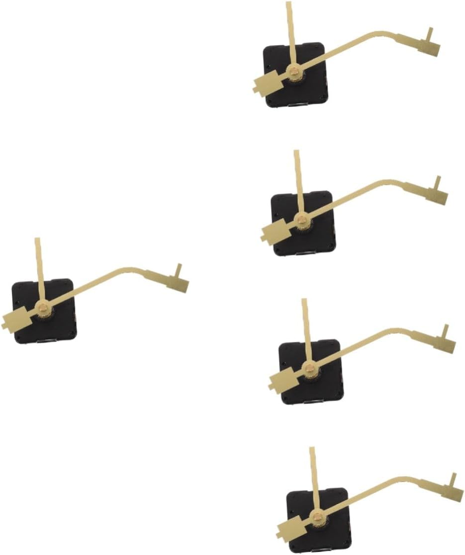 DOITOOL 5sets Mute Clock Movement Mechanism Kit Clock Hands Repair Easy to Install Color Design