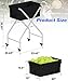 Ardier Tennis Ball Hopper Cart Holds 175 Tennis Balls or 140 Pickleballs, Portable Pickleball Collector Caddy with Wheels,Foldable Baseball Basket Holder for Court Training & Coaching, White