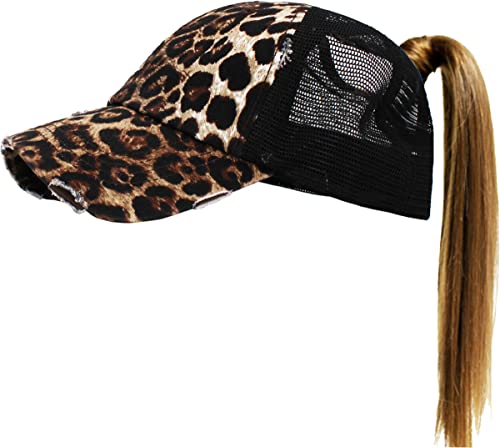 Image of Classic Plain Ponytail Messy High Bun Headwear Adjustable Cotton Trucker Mesh Glitter Hat Baseball Cap