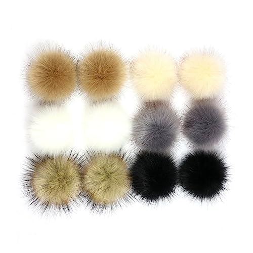 Pompons en fausse fourrure douce amovibles pour remplacer et laver vos bonnets facilement