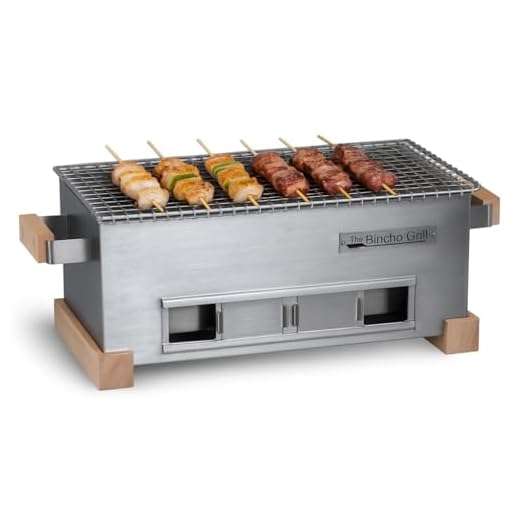 The Bincho Grill MG-168 Mini Yakitori Grill – Japanese Style Tabletop Charcoal Hibachi BBQ – Portable Binchotan Grill for Authentic Japanese Grilling – Perfect for Outdoor, Camping, or Home Use
