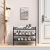 ROMGUAR CRAFT 3 Tier (Thick) Bamboo Shoe Rack for Entryway, Small Wood Shoe Shelf Storage Organizer for Closet, Shoe Stand for Hallway, Stackable and Sturdy 27"x12"x21" Black #1