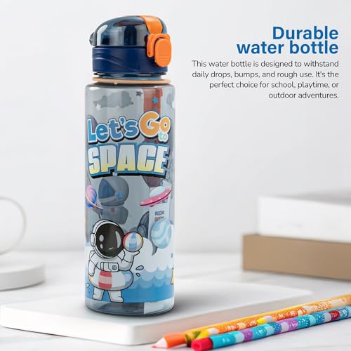 Image of BAYBEE Space 700ml Sipper Bottle for Kids, Anti-Spill Sippy Water Bottle- BPA Free |Sippy Cup, Baby Bottle Sippers | Sipper Water Bottle for Kids Infants & Toddlers 6 Months to 9 Years (Blue)