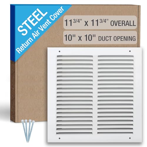 Hoovate Return Air Grille HVAC Vent Cover for 10 x 10 Inch Duct Opening