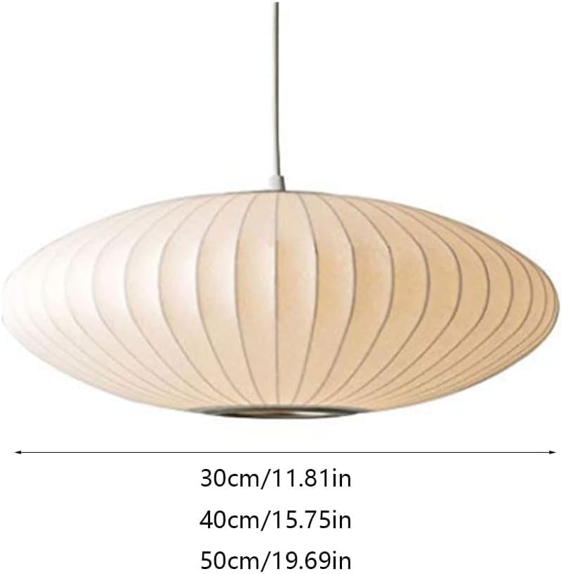 Plafonnier lanterne suspendu blanc cocon de ver à soie ovale - 6