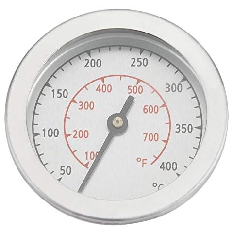 Fdit BBQ Grill Thermometer Double Scale Gauge Cover