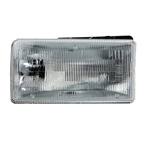 Image of TRQ 2 Piece Headlight Assembly Set Chrome Bezel Driver & Passenger Side Compatible with Dodge Dakota 1991-1996 CH2502105 CH2503105 55054714 55054715