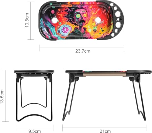 Metall-Rolltablett mit Kegellader für King Size & 1 1/4 Größe, vorgerollte Kegel, Vorrollmaschine, faltbarer Standkegelfüller mit Bürste und Platzierungsgerät