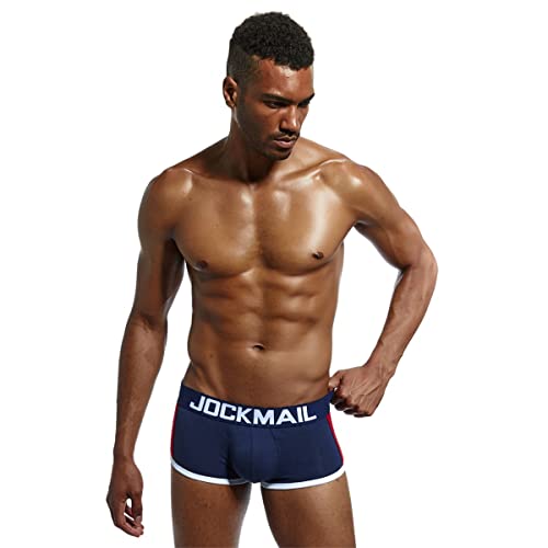 JOCKMAIL Mens Underwear Boxer Briefs Mens Padded Boxers Bulge Enhancing Mens Boxers with Removable Front Cup