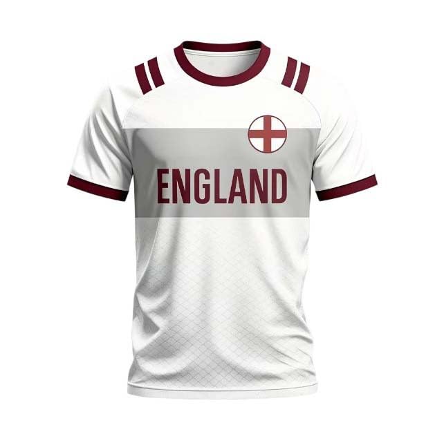 Maillot de supporter du monde 2026 pour les adeptes de l'Angleterre - Haut respirant à col rond pour tous les jours et les loisirs - Motif imprimé de...