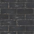 SomerTile FNURT8NG Retro Nero 8-1/4" x 23-1/2" Porcelain Floor and Wall Tile, Black, 8