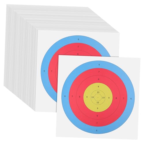 LIOOBO 50 Pcs Archery Target Paper Large Size Shooting Practice Targets for Bow Backyard Range