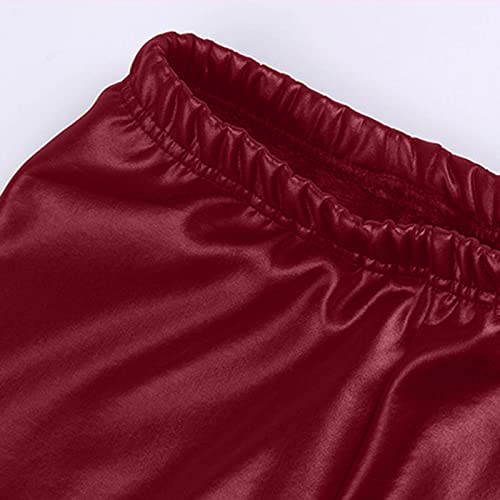 Kids Toddler Girls Faux Leather Leggings Little Solid Color Slimming Ankle Leggings Baby Girl Clothes 6 Months Summer4