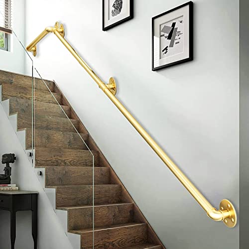 Barre de support pour main courante d'escalier sécurisée en métal