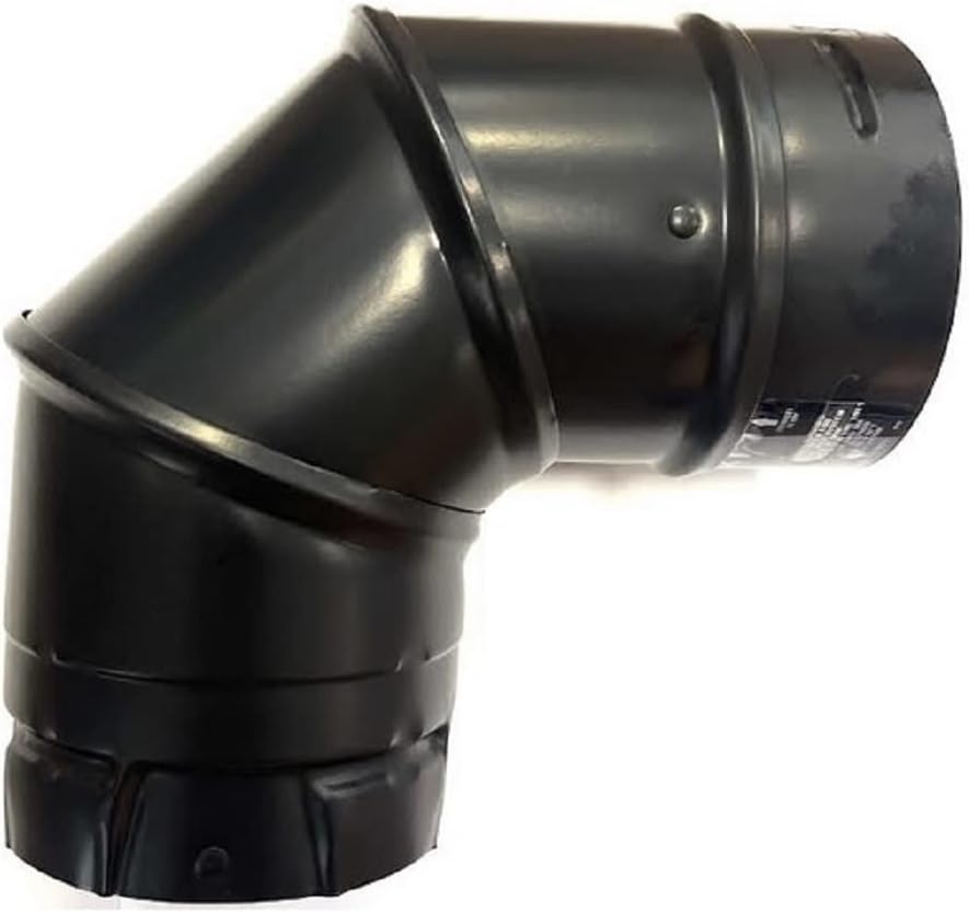 3'' PelletVent Pro Black 90 Degree Elbow - 3PVP-E90B