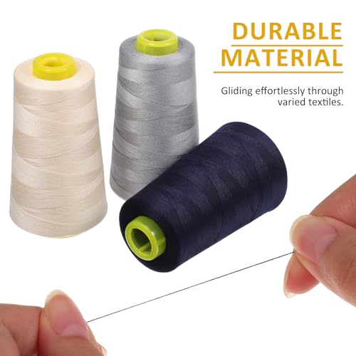 Hilos de costura de poliéster Tofficu 6 piezas, 500 yardas por bobina, para máquinas de coser, bordado y acolchado miniatura 3
