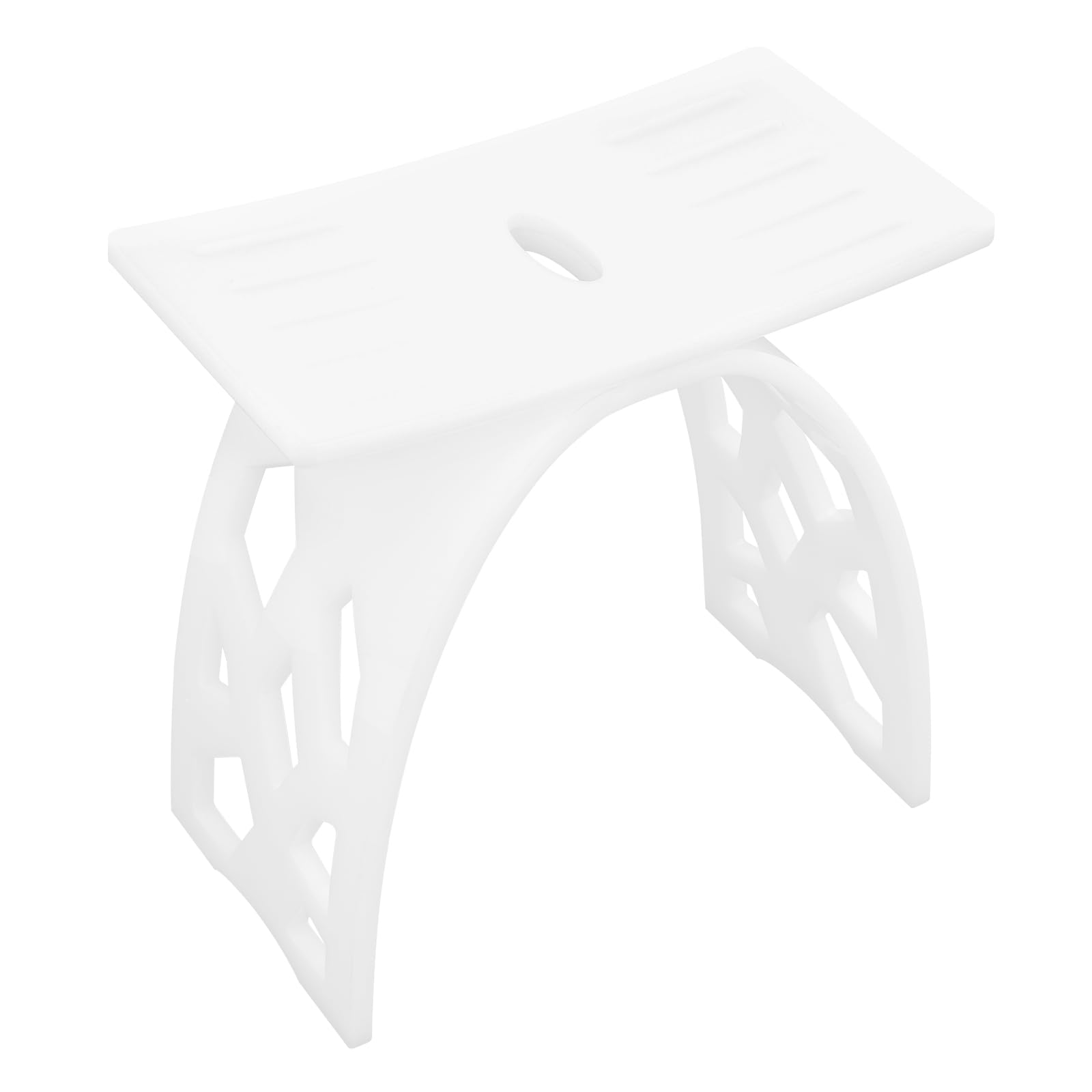 Tabouret de douche acrylique 41,5 x 23 x 40 cm avec fentes de drainage charge maximale 226,8 kg transparent