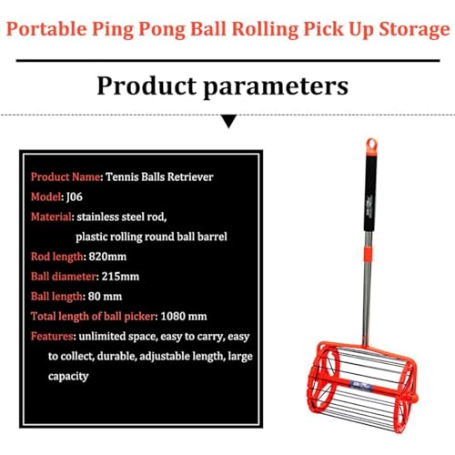 Raccoglitore per palline da ping pong, tipo a rullo, design leggero, raccoglitore a tre sezioni per una facile raccolta e conservazione delle palline da ping pong