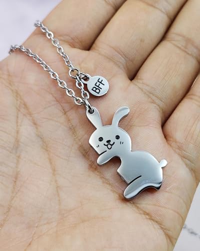 Best Friends Chains BFF Necklace 2 3 Cute Cartoon Split Heart Matching Friendship Necklaces Gifts for 2 3 Womens Daughter Sister BFF. 6