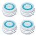 Cabezales de Cepillo Facial para Limpieza Facial de Poros Profundos de Repuesto Compatible con Mia 1 Mia2 Mia3,Clari-sonic Alpha Fit Pro por Poweka(4 PCS)
