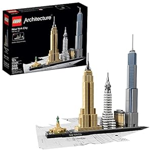 LEGO Architecture New York City Model Kit – Bedroom or Office Decor for Kids & Adults, Ages 12+ – Building Blocks to Display – NYC Gift & Souvenir Ideas – 21028