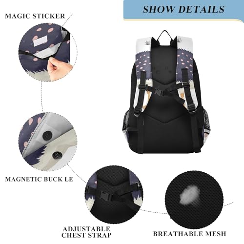 Cute Ostrich Pattern Backpack Lightweight Daypack Laptop Backpack School Elementary Travel Computer Bookbag3