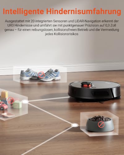 uninell Staubsauger Roboter mit Wischfunktion 8000Pa/ 200Min Laufzeit – Ansicht 6